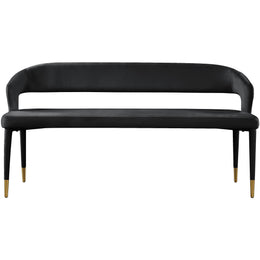 Meridian Destiny Black Velvet Bench