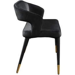 Meridian Destiny Black Velvet Bench