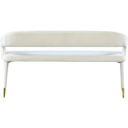 Meridian Destiny Cream Velvet Bench