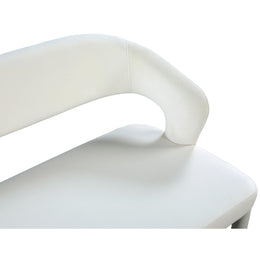 Meridian Destiny Cream Velvet Bench