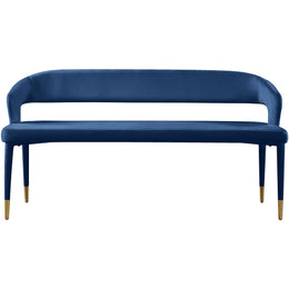 Meridian Destiny Navy Velvet Bench