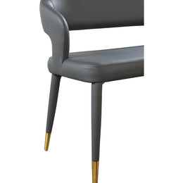 Meridian Destiny Grey Vegan Leather Bench