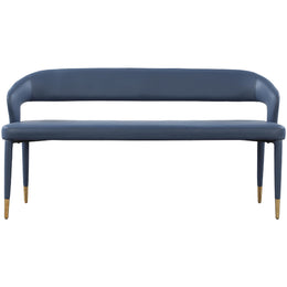 Meridian Destiny Navy Vegan Leather Bench