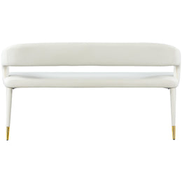 Meridian Destiny White Vegan Leather Bench