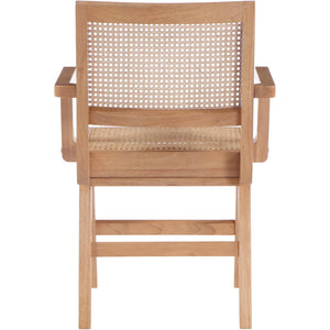 Meridian Preston Natural Wood Dining Arm Chair