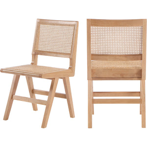 Meridian Preston Natural Wood Dining Side Chair