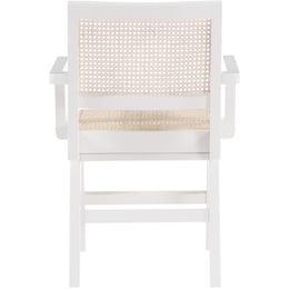 Meridian Preston White Wood Dining Arm Chair