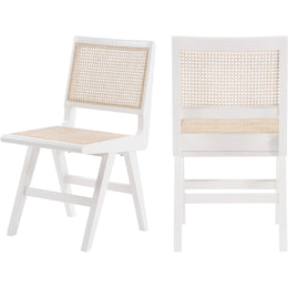 Meridian Preston White Wood Dining Side Chair