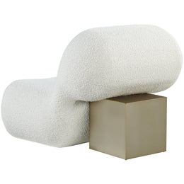 Meridian Quadra Cream Fabric Accent Chair