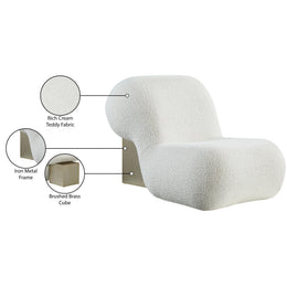 Meridian Quadra Cream Fabric Accent Chair