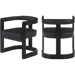 Meridian Manchester Black Vegan Leather Dining Chair