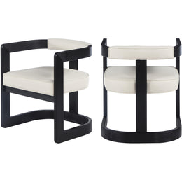 Meridian Manchester Cream Vegan Leather Dining Chair