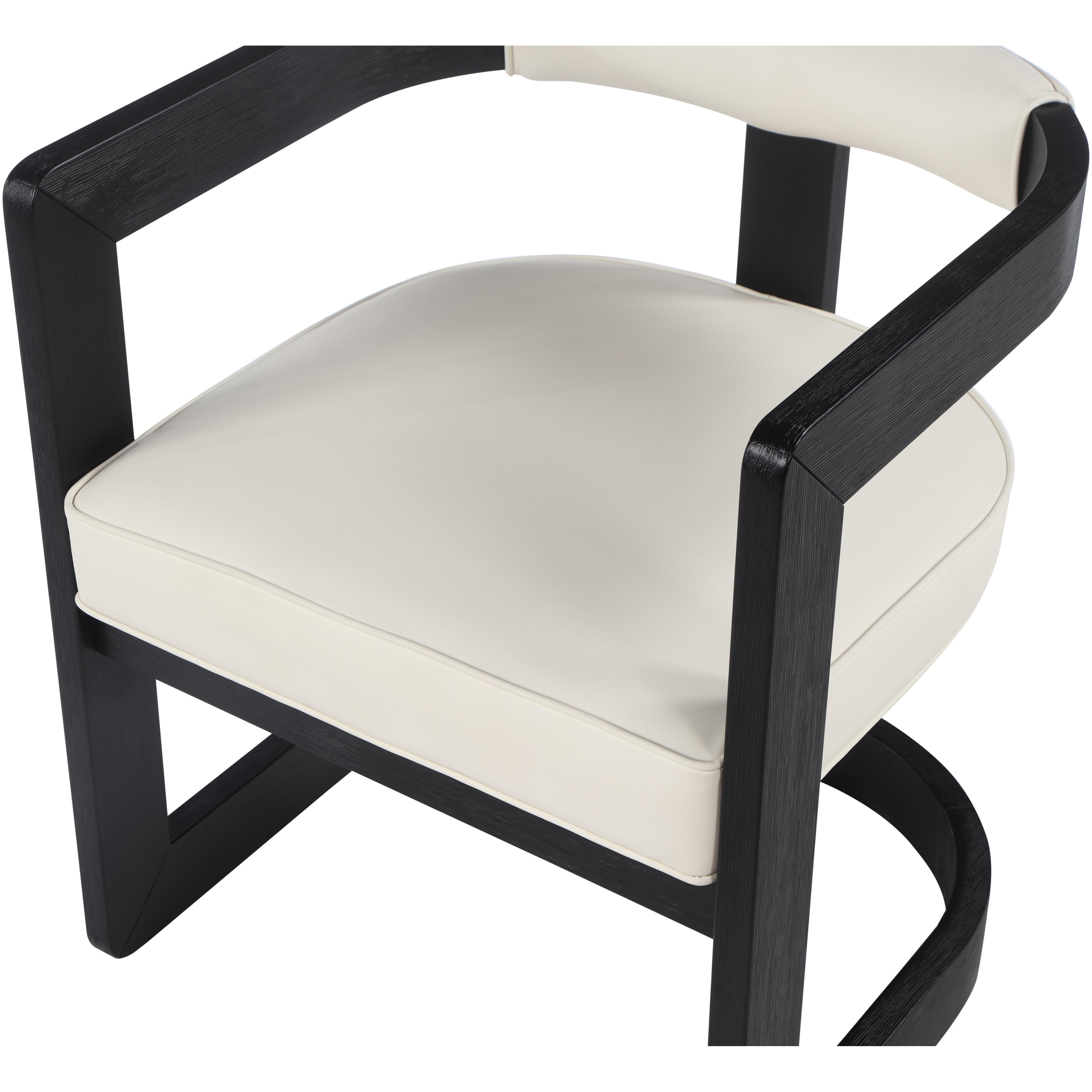 Meridian Manchester Cream Vegan Leather Dining Chair