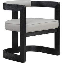 Meridian Manchester Grey Vegan Leather Dining Chair