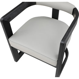 Meridian Manchester Grey Vegan Leather Dining Chair