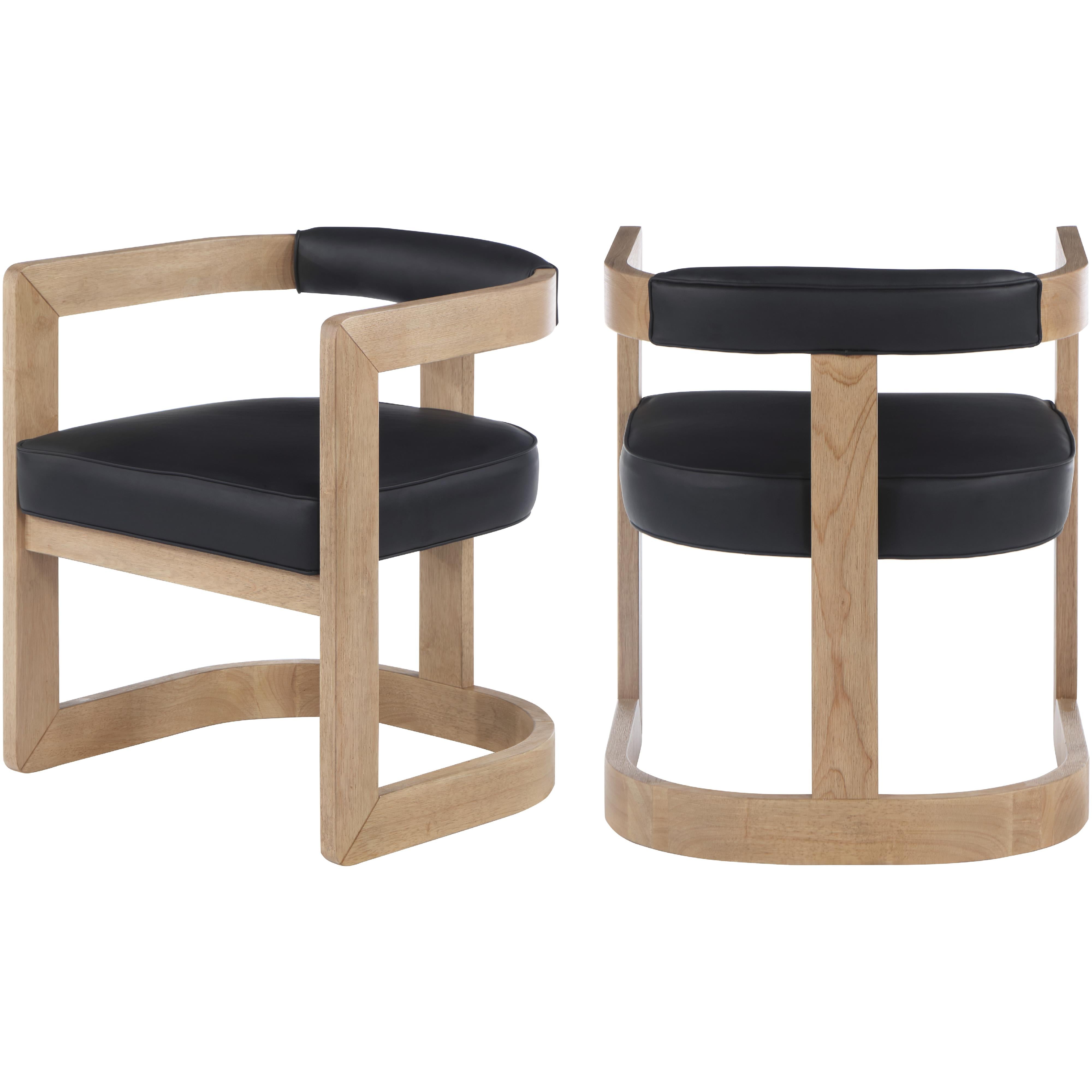 Meridian Manchester Black Vegan Leather Dining Chair