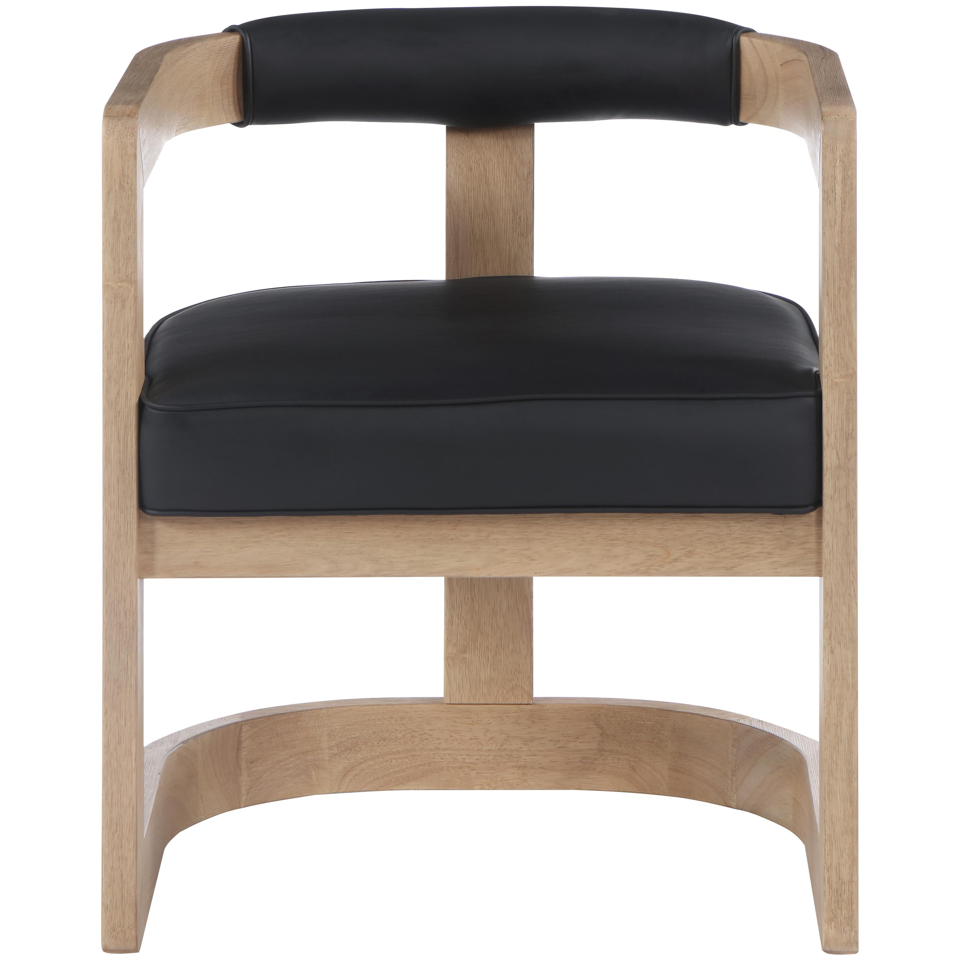 Meridian Manchester Black Vegan Leather Dining Chair
