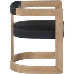 Meridian Manchester Black Vegan Leather Dining Chair