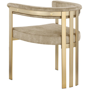 Meridian Marcello Beige Velvet Dining Chair