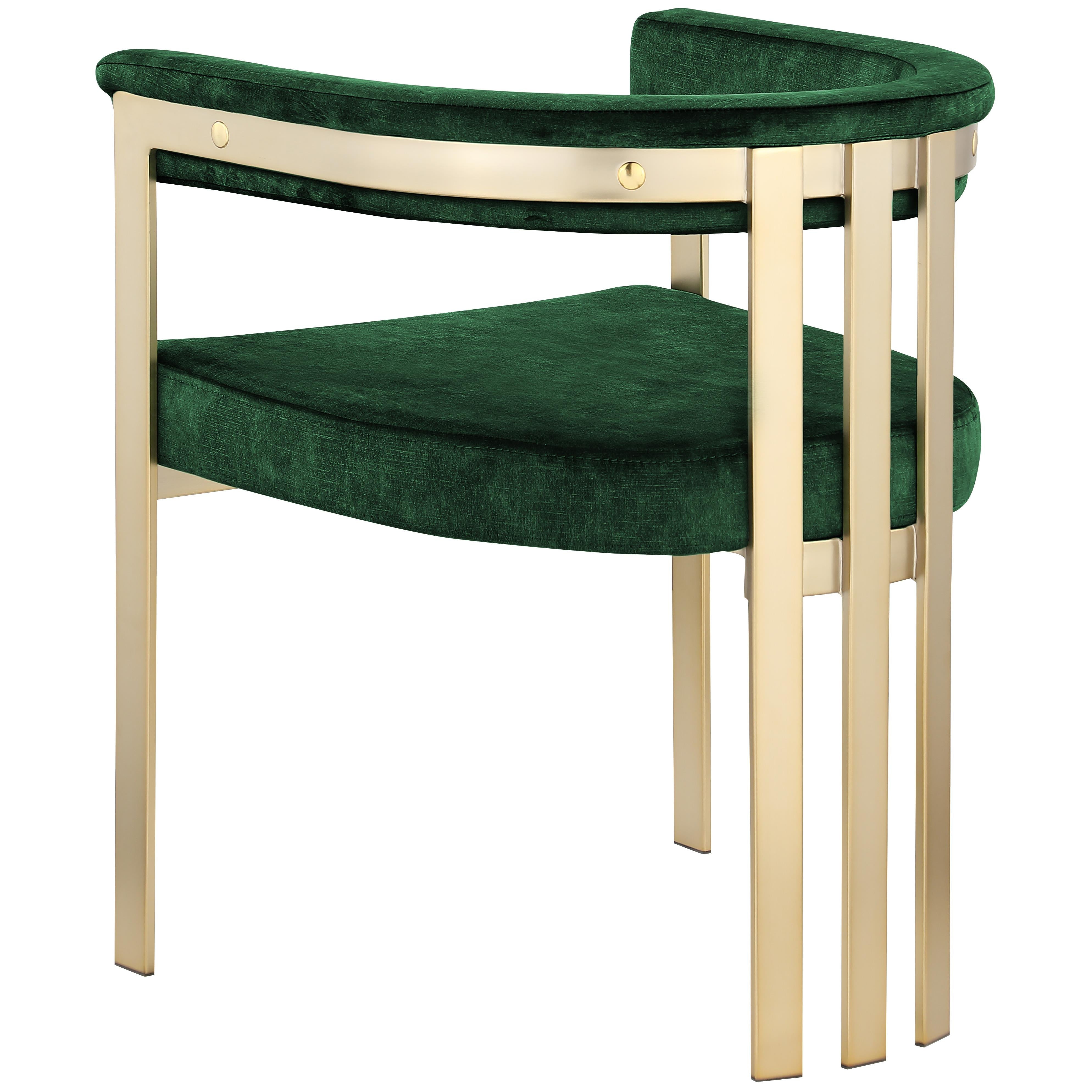 Meridian Marcello Green Velvet Dining Chair