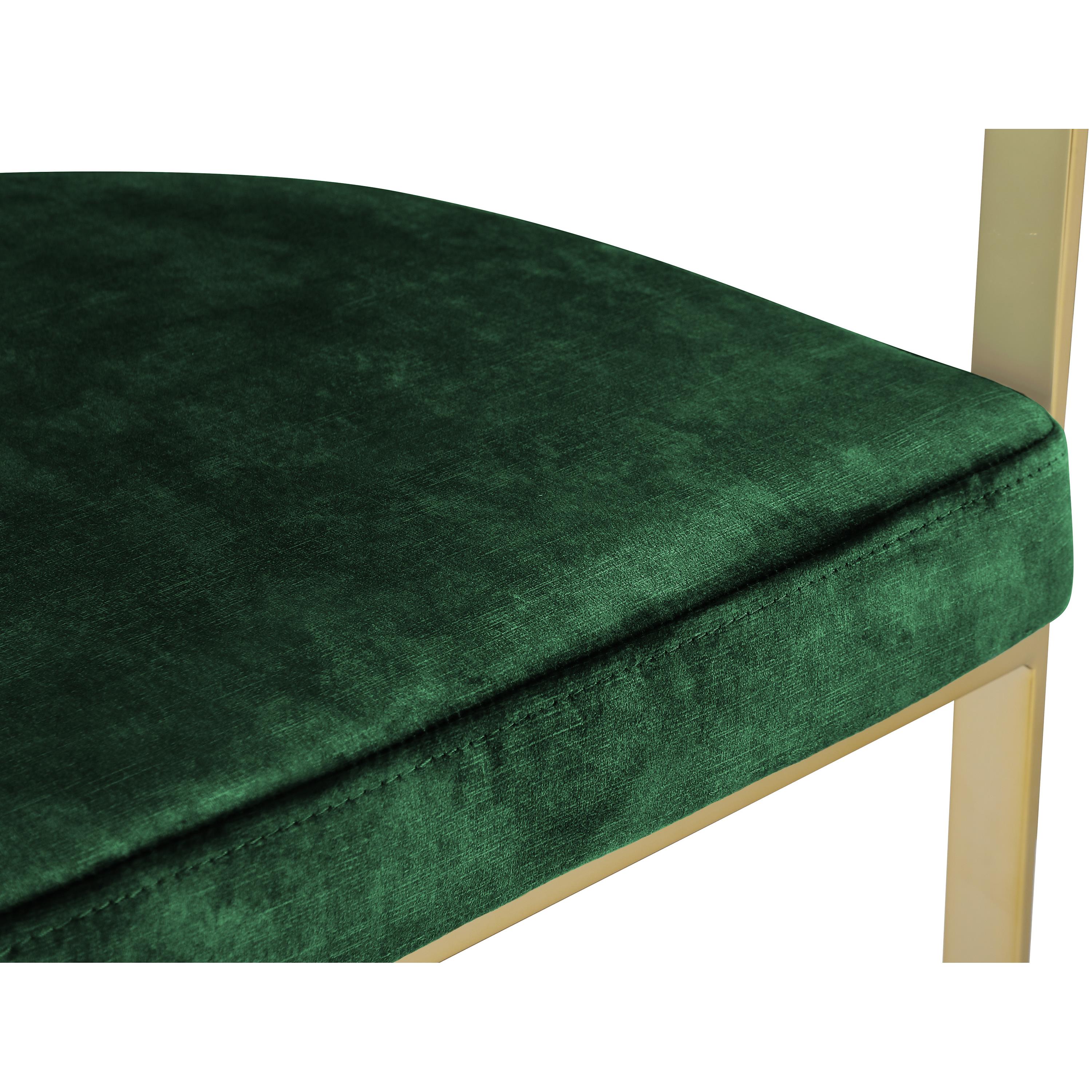 Meridian Marcello Green Velvet Counter Stool