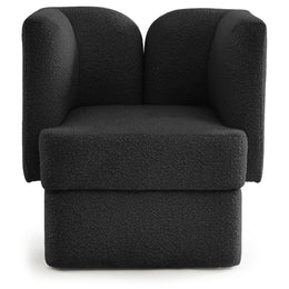 Meridian Marcel Black Boucle Fabric Chair