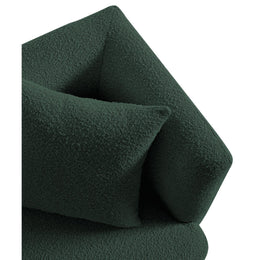 Meridian Marcel Green Boucle Fabric Chair