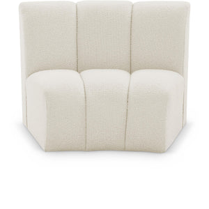 Meridian Infinity Cream Boucle Fabric Modular Chair