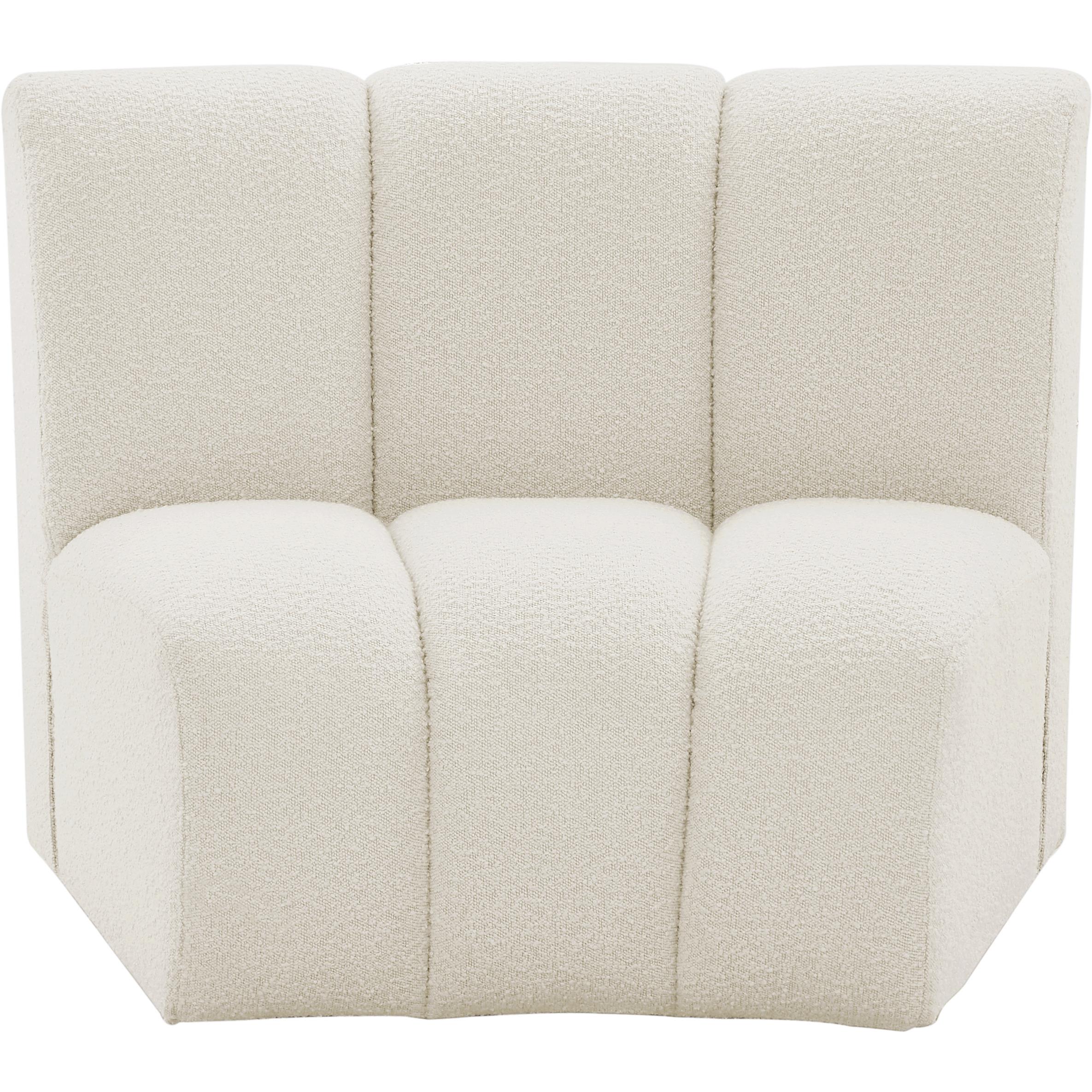 Meridian Infinity Cream Boucle Fabric Modular Chair