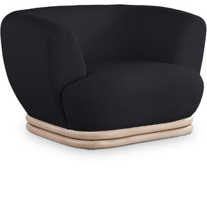 Meridian Kipton Black Boucle Fabric Chair