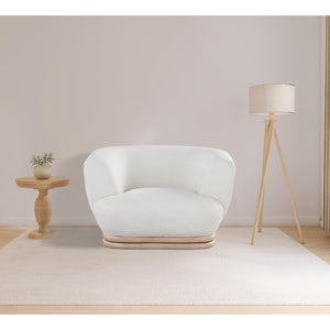 Meridian Kipton Cream Boucle Fabric Chair