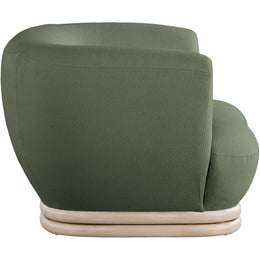 Meridian Kipton Green Boucle Fabric Chair