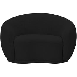 Meridian Hyde Black Boucle Fabric Chair