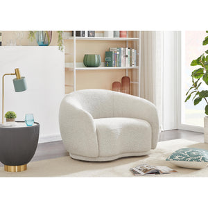 Meridian Hyde Cream Boucle Fabric Chair