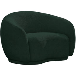 Meridian Hyde Green Boucle Fabric Chair