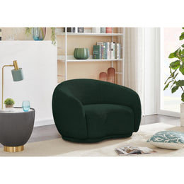 Meridian Hyde Green Boucle Fabric Chair