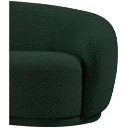 Meridian Hyde Green Boucle Fabric Chair
