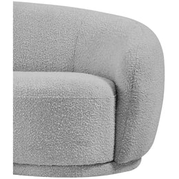 Meridian Hyde Grey Boucle Fabric Chair
