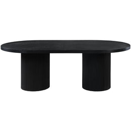 Meridian Belinda Black Oak Veneer Dining Table (3 Boxes)