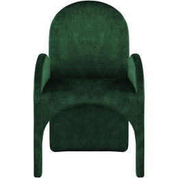 Meridian Summer Green Velvet Dining Arm Chair