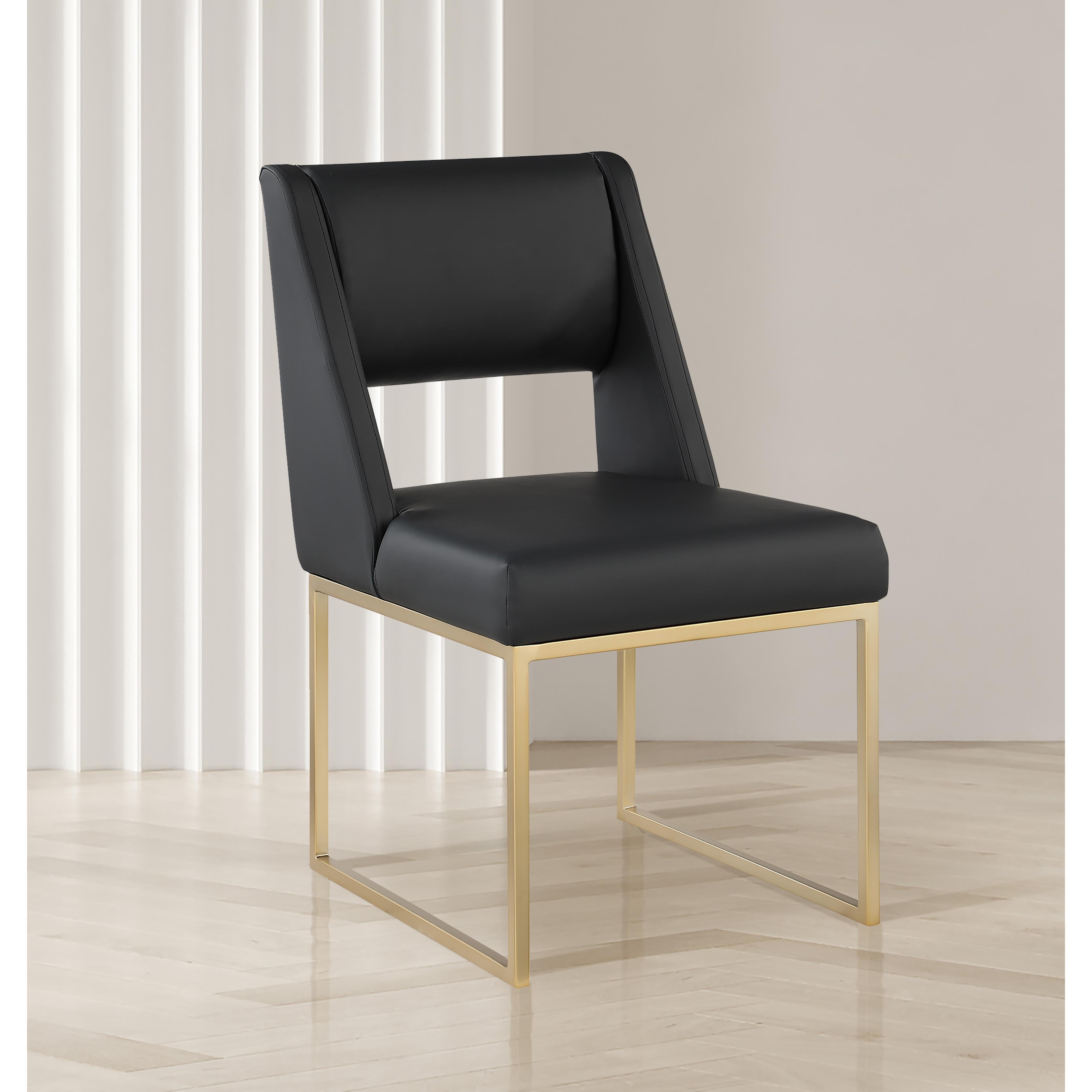 Meridian Jayce Black Vegan Leather Dining Chair