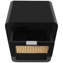 Meridian Langham Black Night Stand
