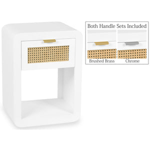 Meridian Langham White Night Stand