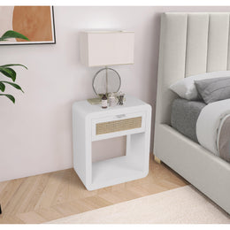 Meridian Langham White Night Stand