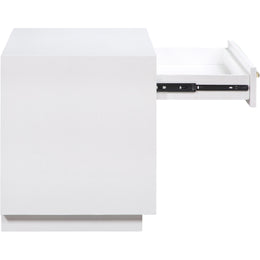 Meridian Avery White Wood Veneer Night Stand