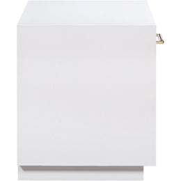 Meridian Avery White Wood Veneer Night Stand