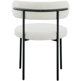 Meridian Beacon Cream Boucle Fabric Dining Chair