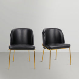 Meridian Jagger Black Vegan Leather Dining Chair