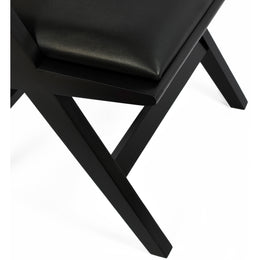 Meridian Abby Black Vegan Leather Dining Arm Chair