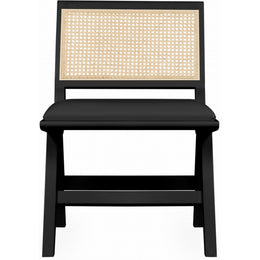 Meridian Abby Black Vegan Leather Dining Side Chair